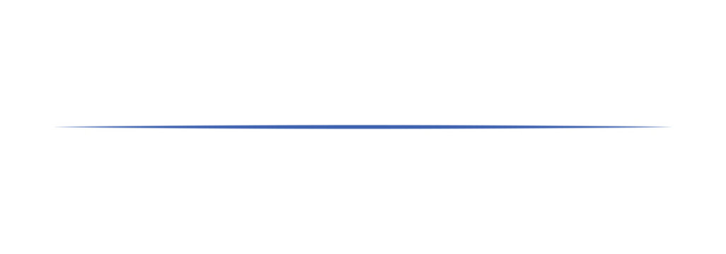 Minimalist Blue Horizontal Line Divider with Tapered Ends Vector Illustration
