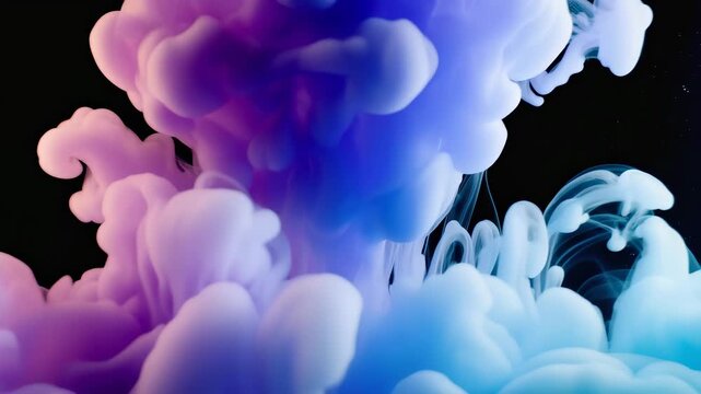 Abstract ink fluid colorful smoke splash flowing liquid art background soft gradient motion