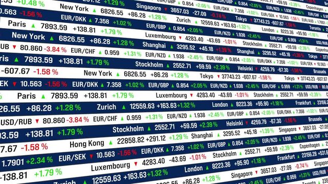 Stock market information, ticker board, indices and currency exchange rates, trading data. Market data, research, banking, financial markets, investment strategy, business, buying und selling stocks.