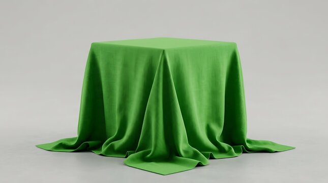 Elegant emerald green maxi skirt with layered wrap front and decorative hem detail