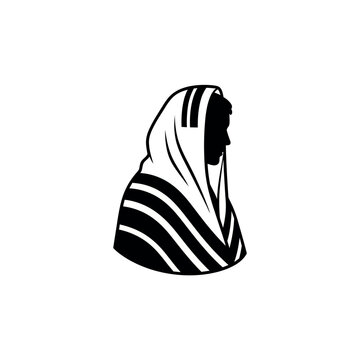 Orthodox Jewish man wearing tallit.