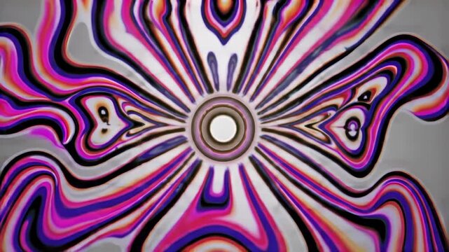 Abstract psychedelic visuals with colorful flowing patterns