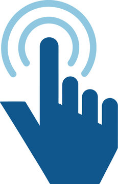 Hand cursor click icon vector illustration with modern flat style for website navigation and digital user interface interaction design