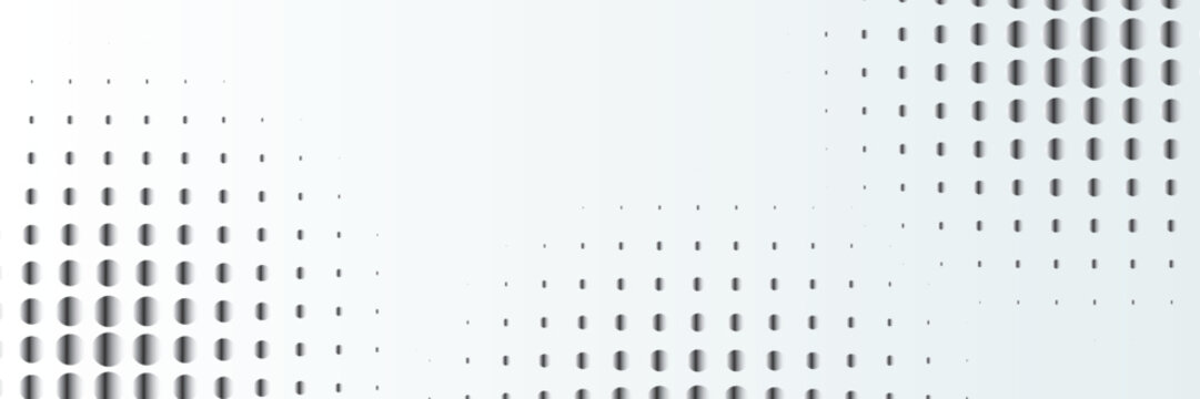 halftone dot abstract background. black circle lines pattern. Futuristic technology concept. Suit for cover, poster, banner, brochure, header, website
