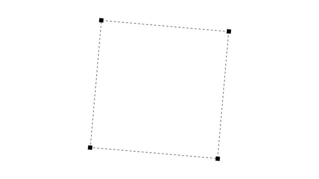 Square stop motion animation for copy space in a white background