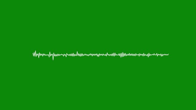 abstract digital audio wave animation, with colorful spectrum and modern sound visualization effects green background, 4k video