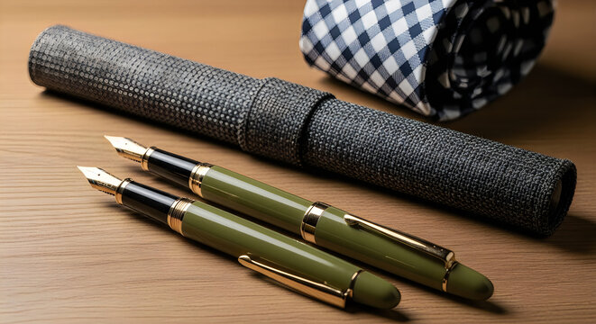 Luxury father's day gifts high end fountain pens and silk ties