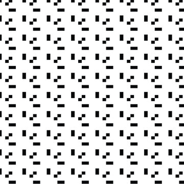 Geometric pattern, black and white seamless texture, pixel art design, abstract background