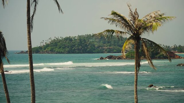 Bright sunny day at the Coconut Tree Hill viewpoint, Sri Lanka