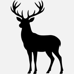 Obraz premium Elegant Stag Silhouette Wildlife Vector Collection