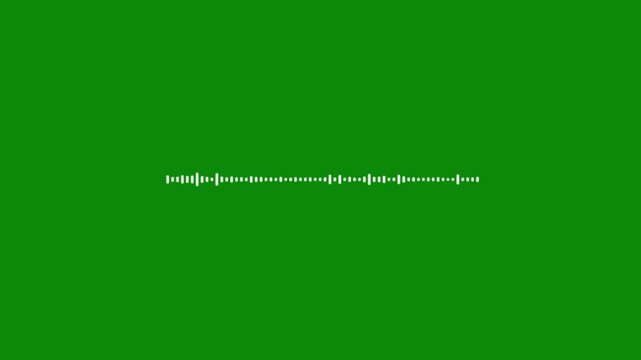 abstract sound wave equalizer animation, with smooth frequency transitions and digital audio motion green background, 4k video