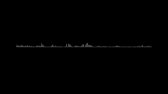 abstract sound wave loop animation with smooth oscillation and modern digital audio visualization black background, 4k video