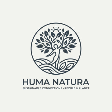 Huma Natura Sustainable Connections Logo Design.