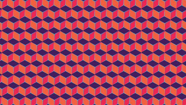 Seamless isometric cube pattern 