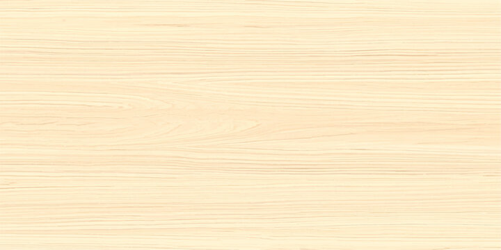 Light beige natural timber texture background featuring smooth horizontal wood grain pattern, seamless wooden panel surface ideal for interior design projects, architecture layouts and display mockups