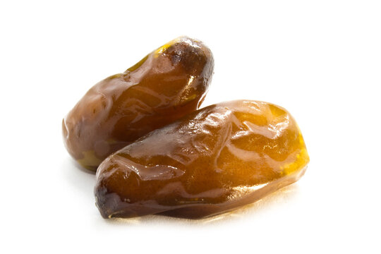 Two dates isolated on white background