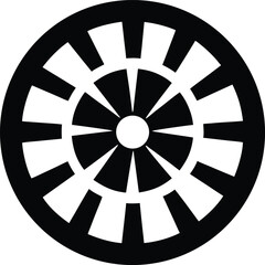 Fototapeta premium Loading spinner clock style silhouette vector art illustration