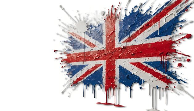 realistic wall painted flag created using splas