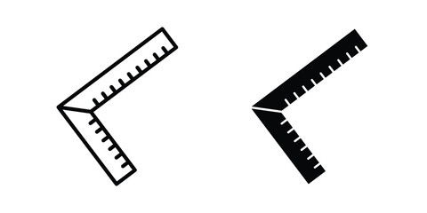 Fototapeta premium Carpenter ruler icon symbol illustrations. Icon design