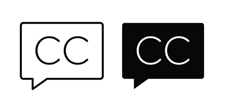 Closed caption icon symbol illustrations. Icon design