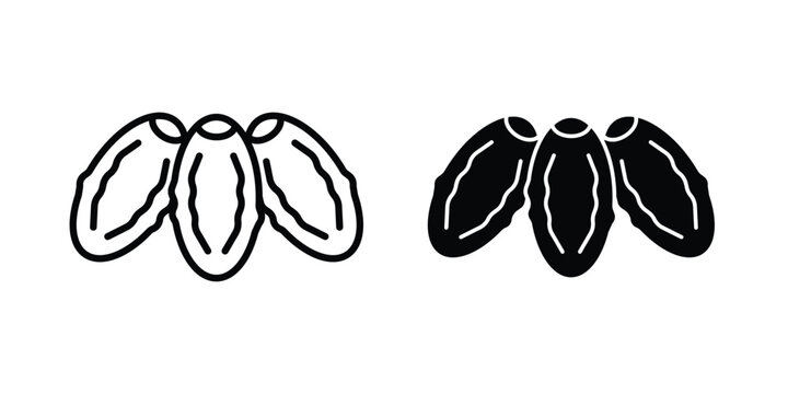 Date fruit icon symbol illustrations. Icon design