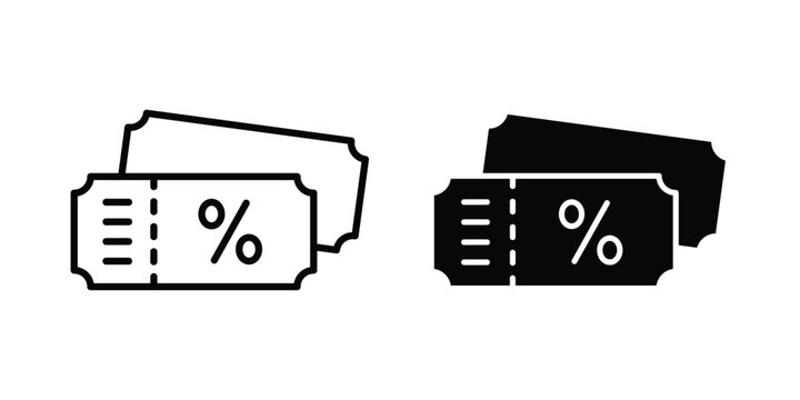 Discount code icon symbol illustrations. Icon design