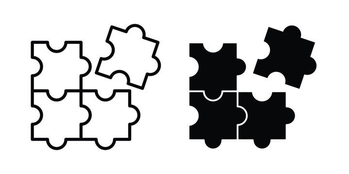 jigsaw icon symbol illustrations. Icon design