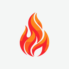 Vibrant flame graphic design element. © noxy