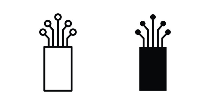 optic fiber cable icon symbol illustrations. Icon design