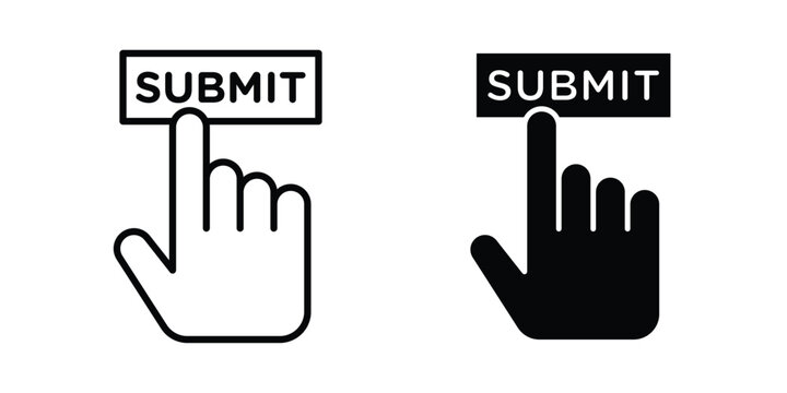 Submit button icon symbol illustrations. Icon design