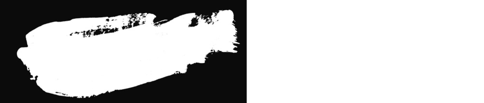 White ink brush stroke lower third title bar isolated on transparent background png
