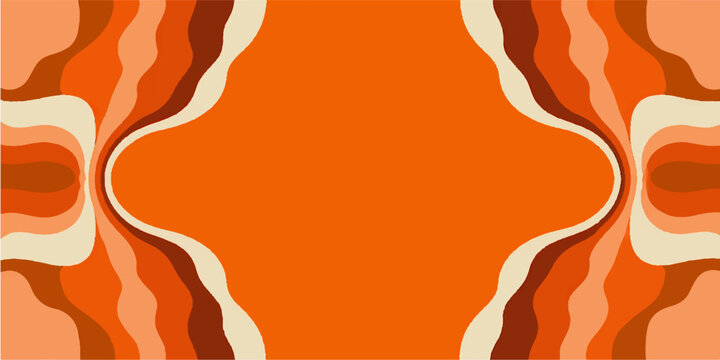 Seamless geometric vector illustration of an abstract fire background with orange and yellow flame waves in a retro texture design