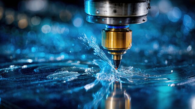 Precision CNC Milling: Water Jet Cutting in Action