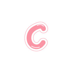 Fototapeta premium Spring Style Pink Alphabet 