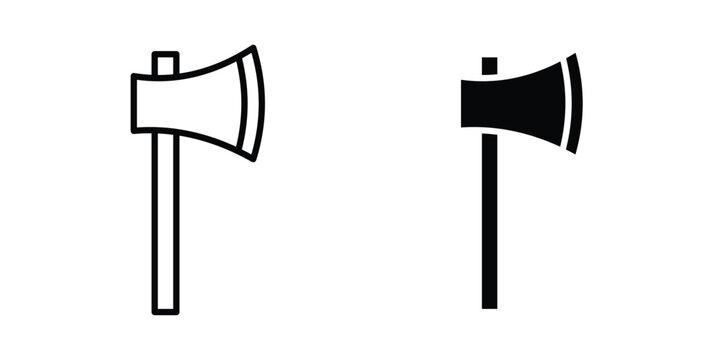 Axe icon on white background, simple icons.