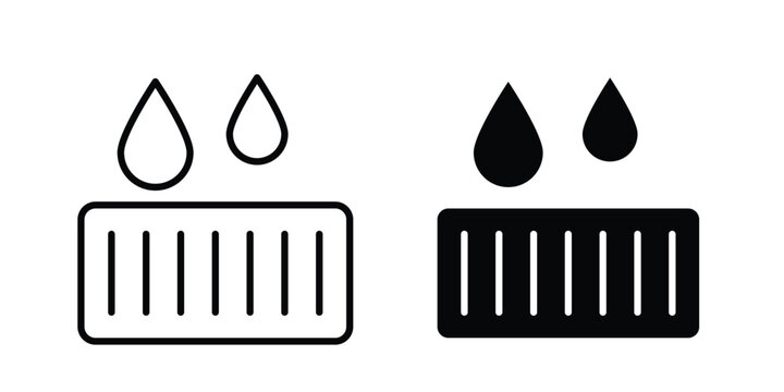 Drain or Drainage icon on white background, simple icons.