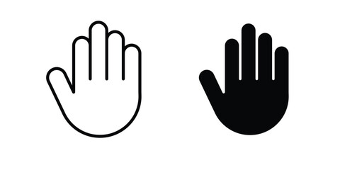 Fototapeta premium Hand icon on white background, simple icons.