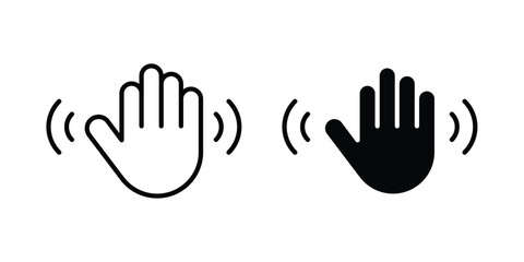 Hello icon on white background, simple icons. © Tareem