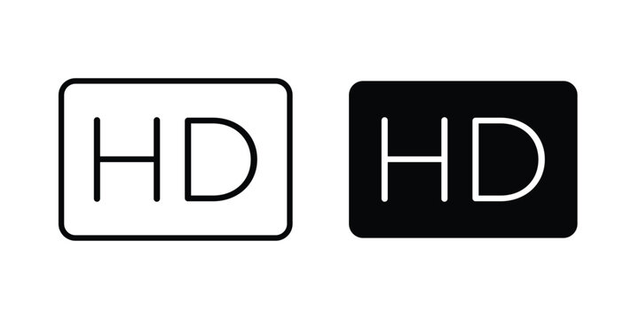 High definition icon on white background, simple icons.