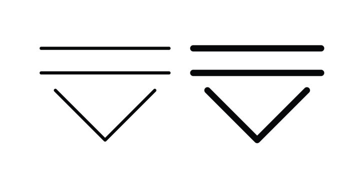 List dropdown icon on white background, simple icons.