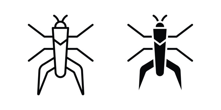 Locust icon on white background, simple icons.