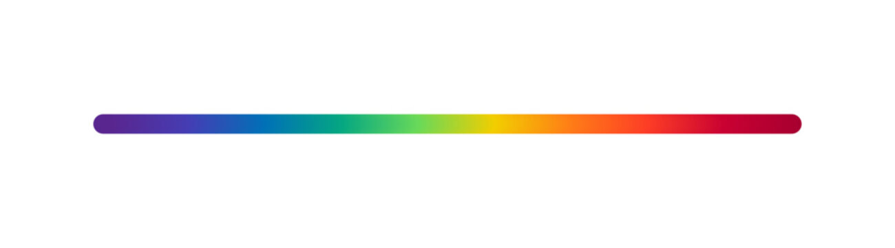 A colorful rainbow gradient bar on a white background symbolizing diversity and inclusivity with vibrant colors
