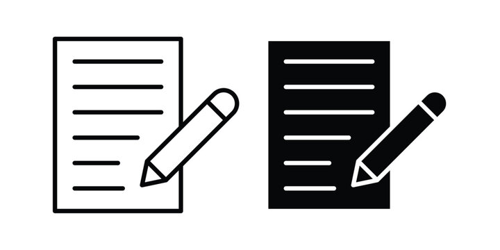 Note icon on white background, simple icons.