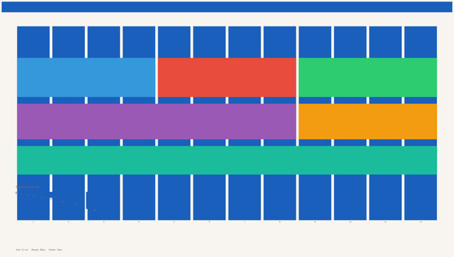 Professional Grid Layout Diagram for Data Visualization Subplots and Graphic Design UI Mockups