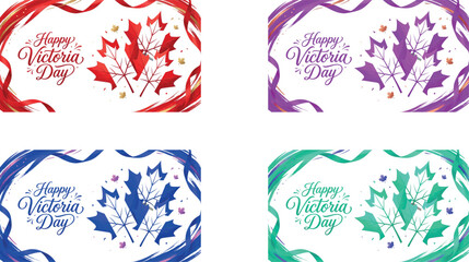 Happy victoria day canada silhouette greeting cards © IMRAN