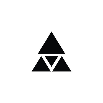 Minimalist triangle featuring a large triangle with a smaller inverted triangle