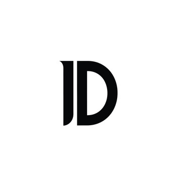 Interlocking black letters i and d serif monogram on a white background