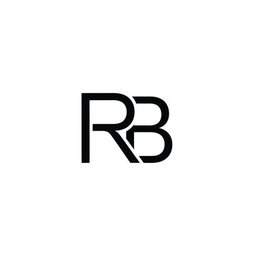 Interlocking letters r and b monogram alphabet