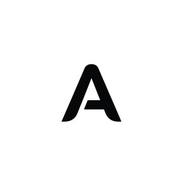 Stylized letter a monogram on a white background