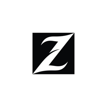 Stylized letter z monogram in white on a solid black square